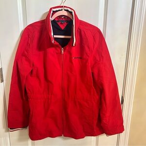Tommy Hilfiger Women's Red Windbreaker Jacket